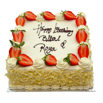 Square White Truffle Cake