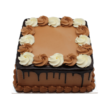 Dual Swirl Chocolate Drip Cake