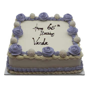 Square Floral Raffaello Cake
